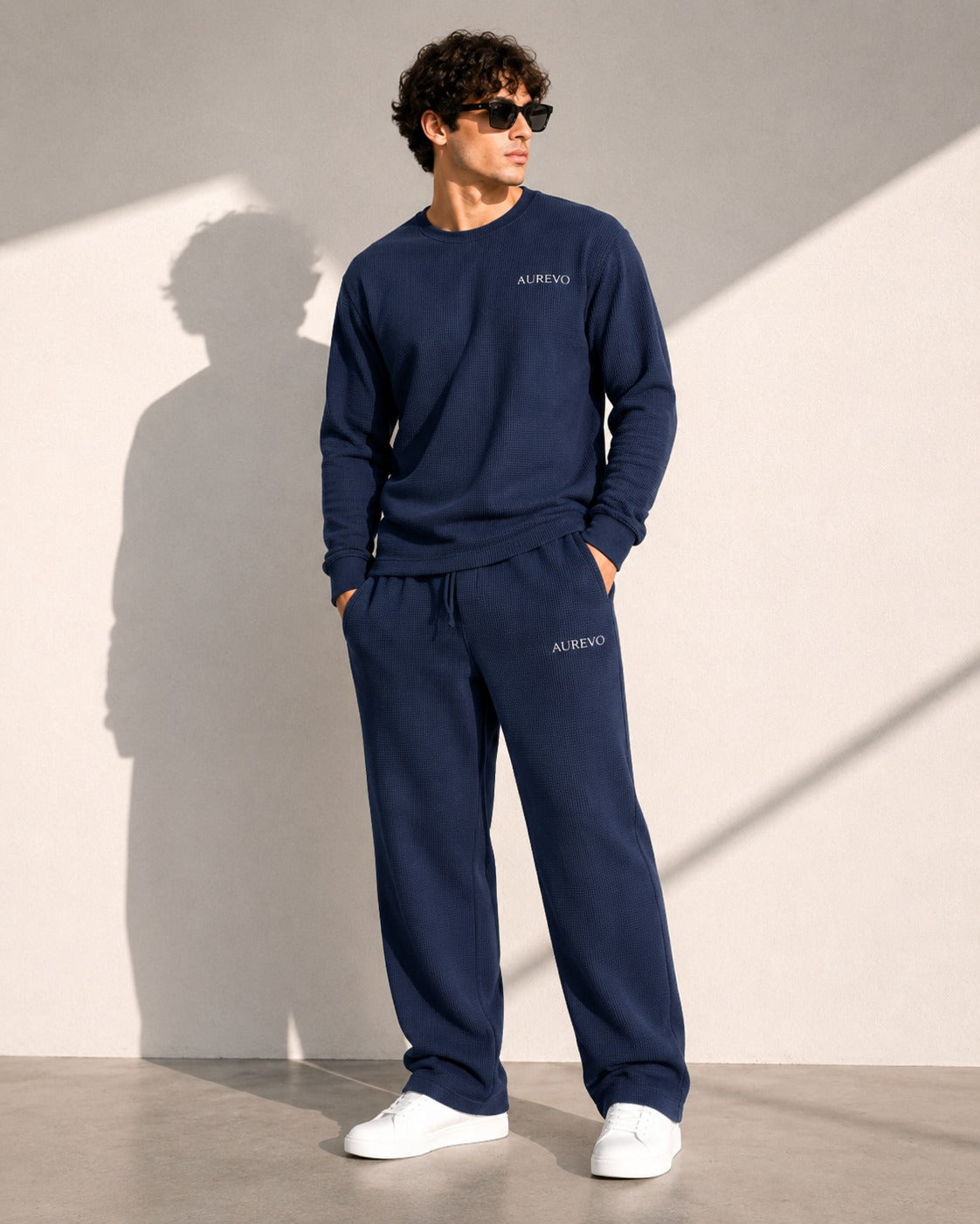 Thermal Waffle Track Set - Relaxed Fit