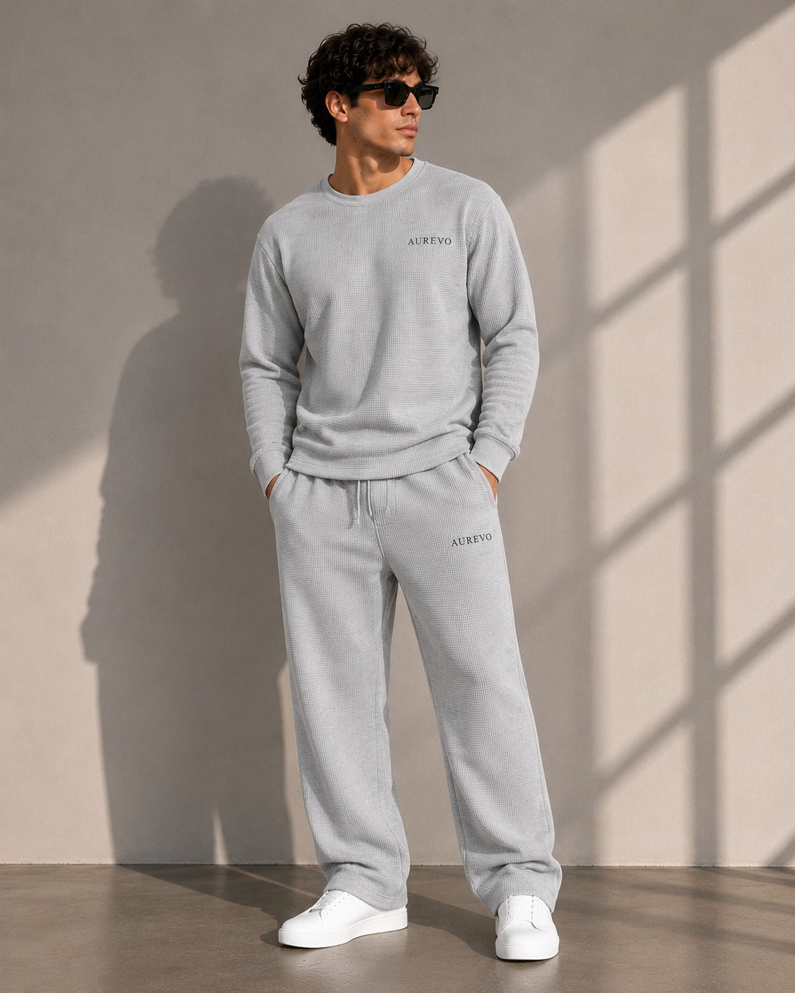 Thermal Waffle Track Set - Relaxed Fit