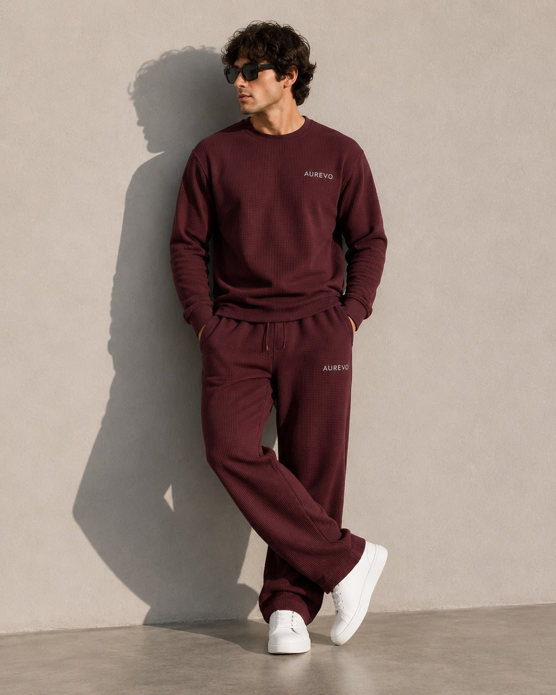 Thermal Waffle Track Set - Relaxed Fit