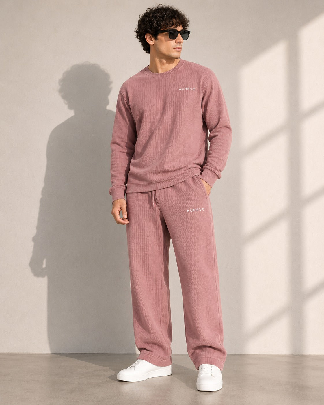 Thermal Waffle Track Set - Relaxed Fit